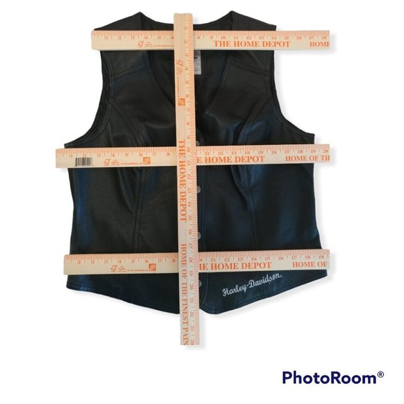 Women's Large L Harley-Davidson Leather Vest 98197-11VW - Picture 7 of 7